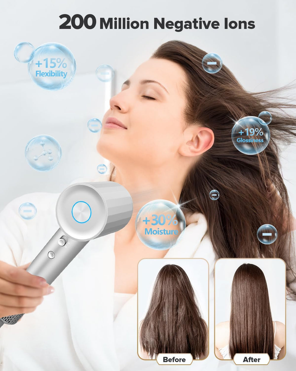 Fentgo hair dryer magnetic attachments enabling quick switching styles.
