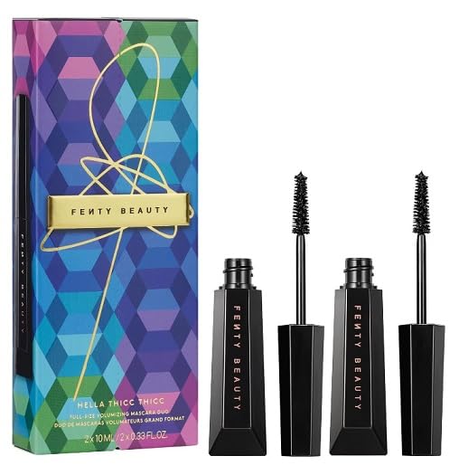 Fenty Beauty Hella Thicc Mascara Duo packaging with two full-size tubes for dramatic lash volume