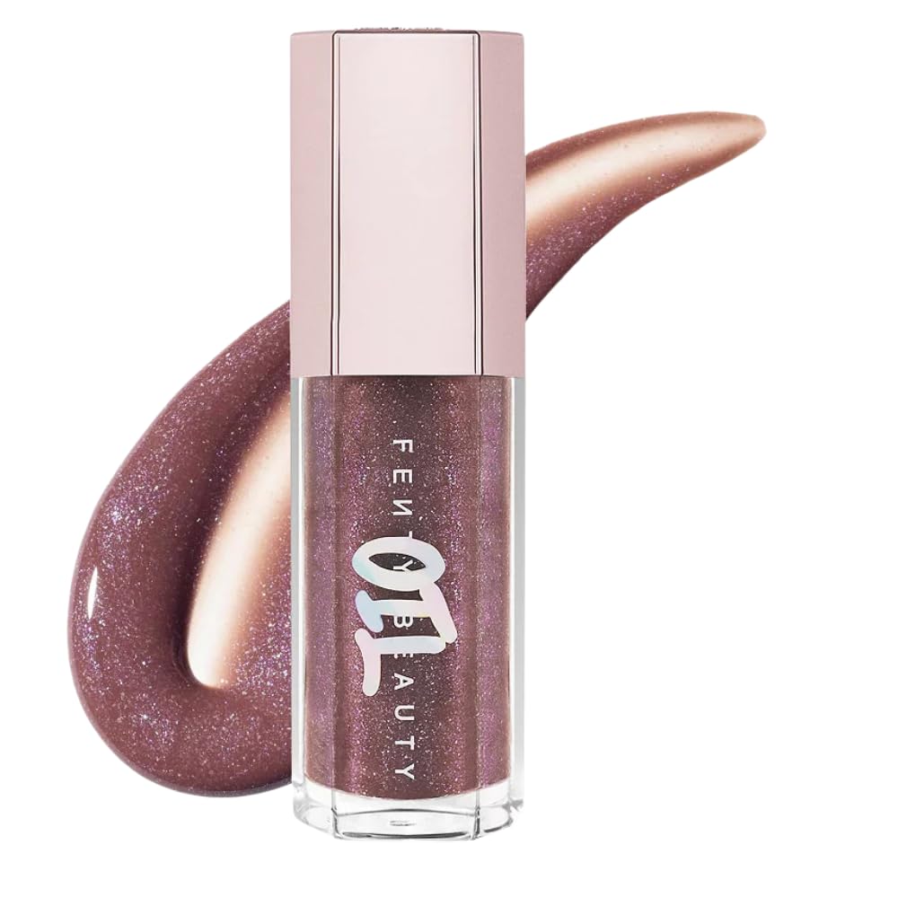 Fenty Beauty Gloss Bomb Rose Amber lip oil shine for hydrated, luminous lips
