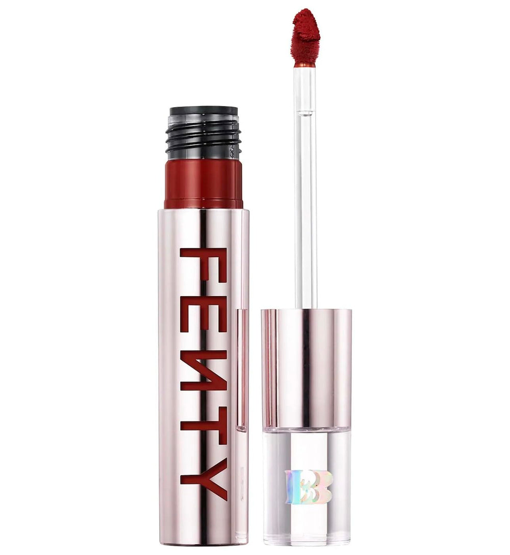 Fenty Icon Velvet Lipstick H.B.I.C. tube shot highlighting color and packaging