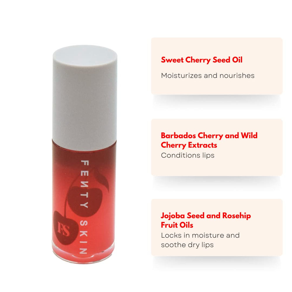 Fenty Skin Fenty Treatz lip oil applicator tip for precise application.