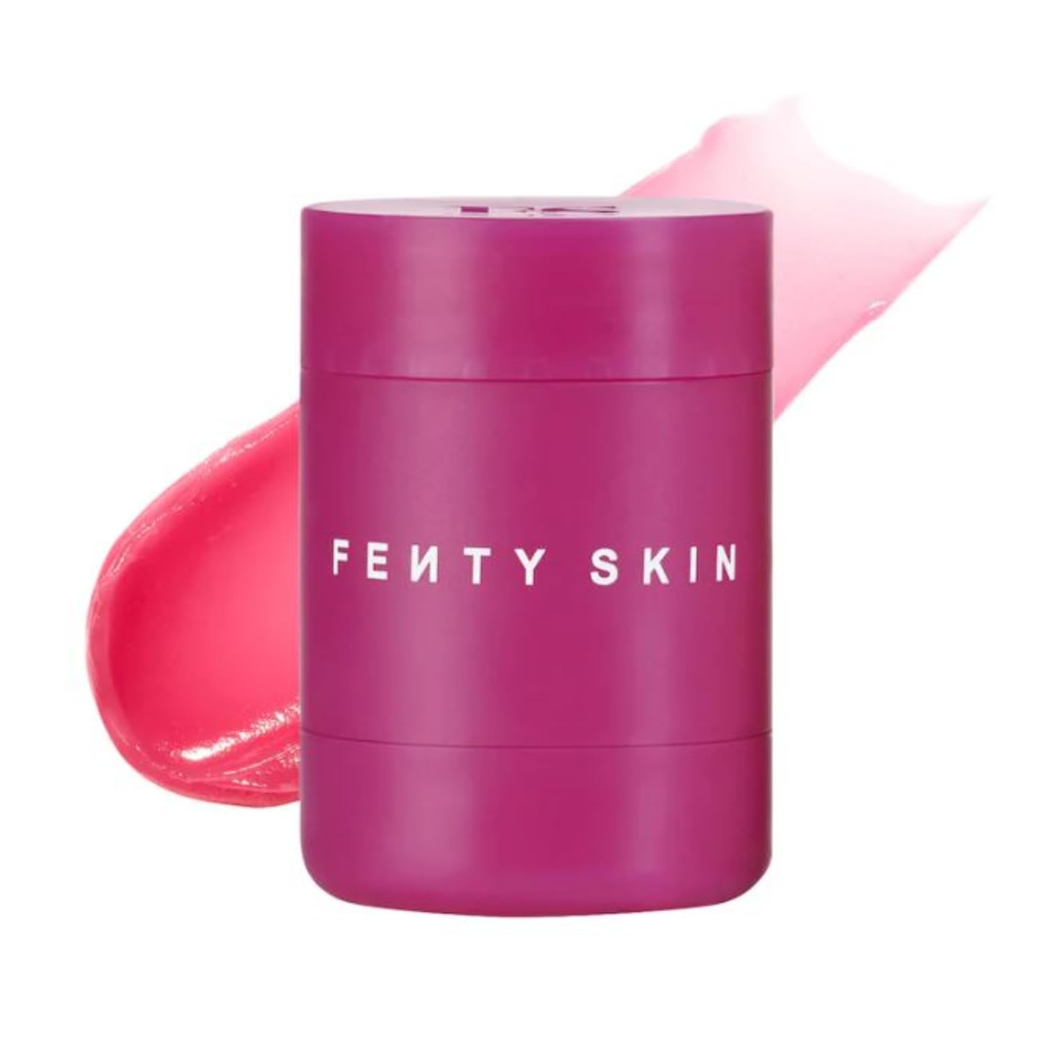 Fenty Skin Plush Puddin' Barbados Cherry jar shows rich moisture for smoother lips