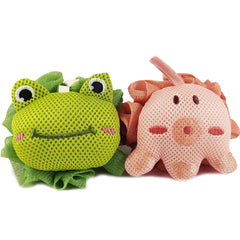 Fepgsy frog-shaped kids loofah for gentle bath cleansing