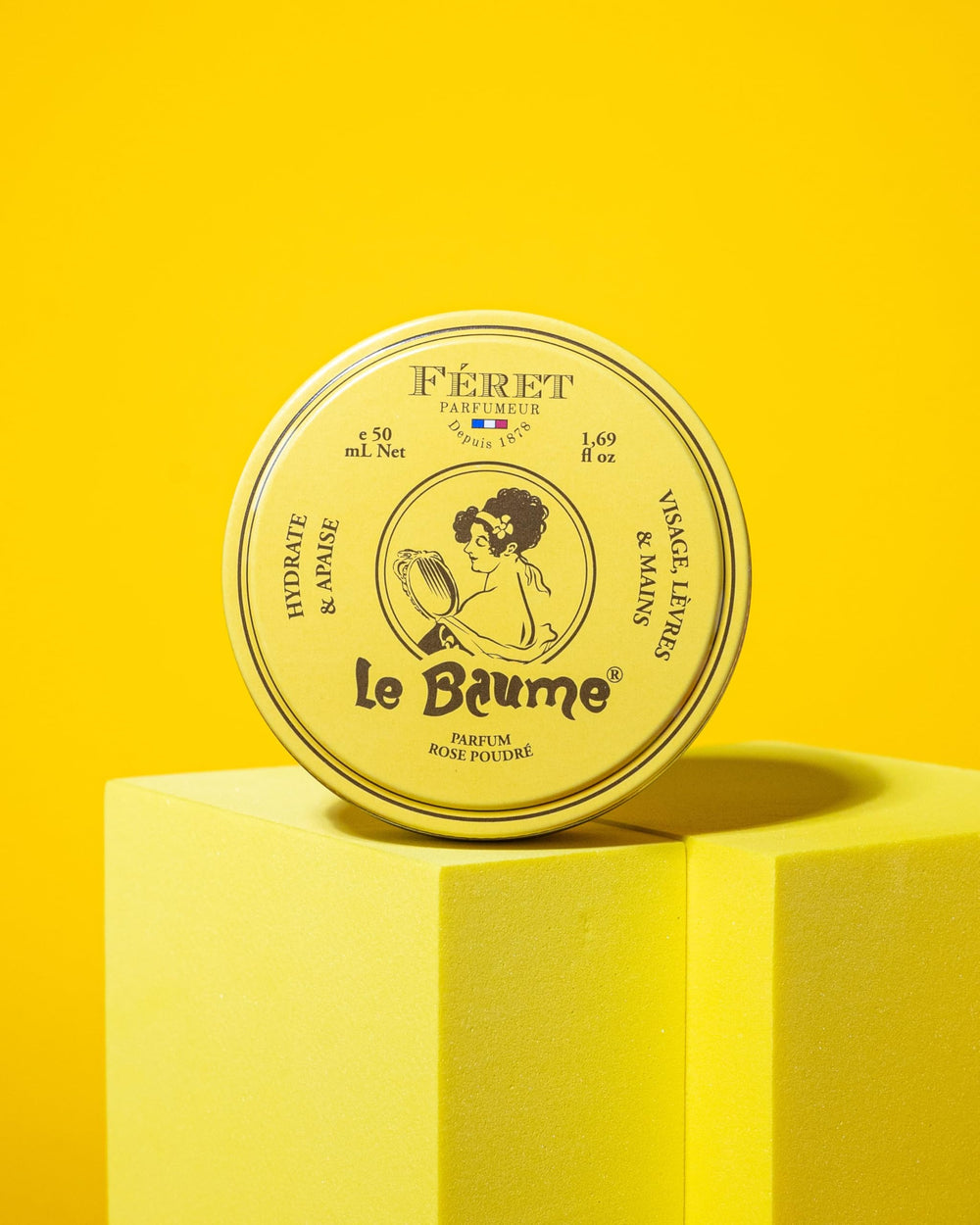 Feret Le Baume Rose Poudre silky-application delivers quick soothing hydration.