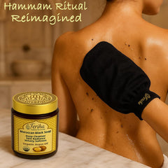 FERIHA Hammam ritual scene highlighting spa-like cleansing and renewal.