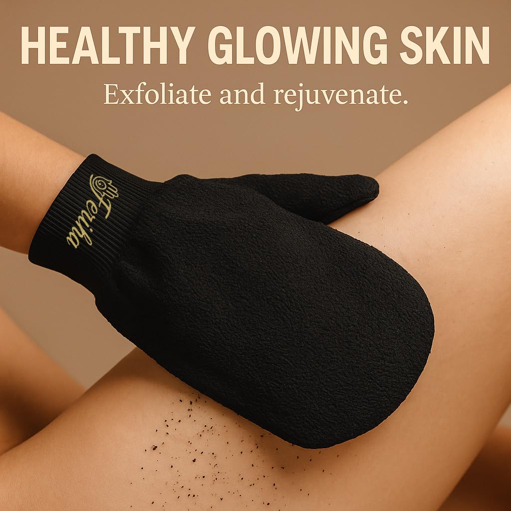 FERIHA Moroccan Black Soap with argan oil nourishes skin during cleansing.