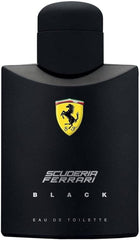 Ferrari Scuderia Black bottle front view for bold daily wear and confidence.