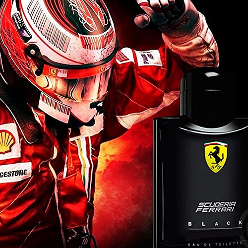 Ferrari Scuderia Black packaging image emphasizing luxury presentation for special occasions.