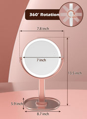 FERXIDI double-sided mirror shows 1x face view for everyday makeup checks