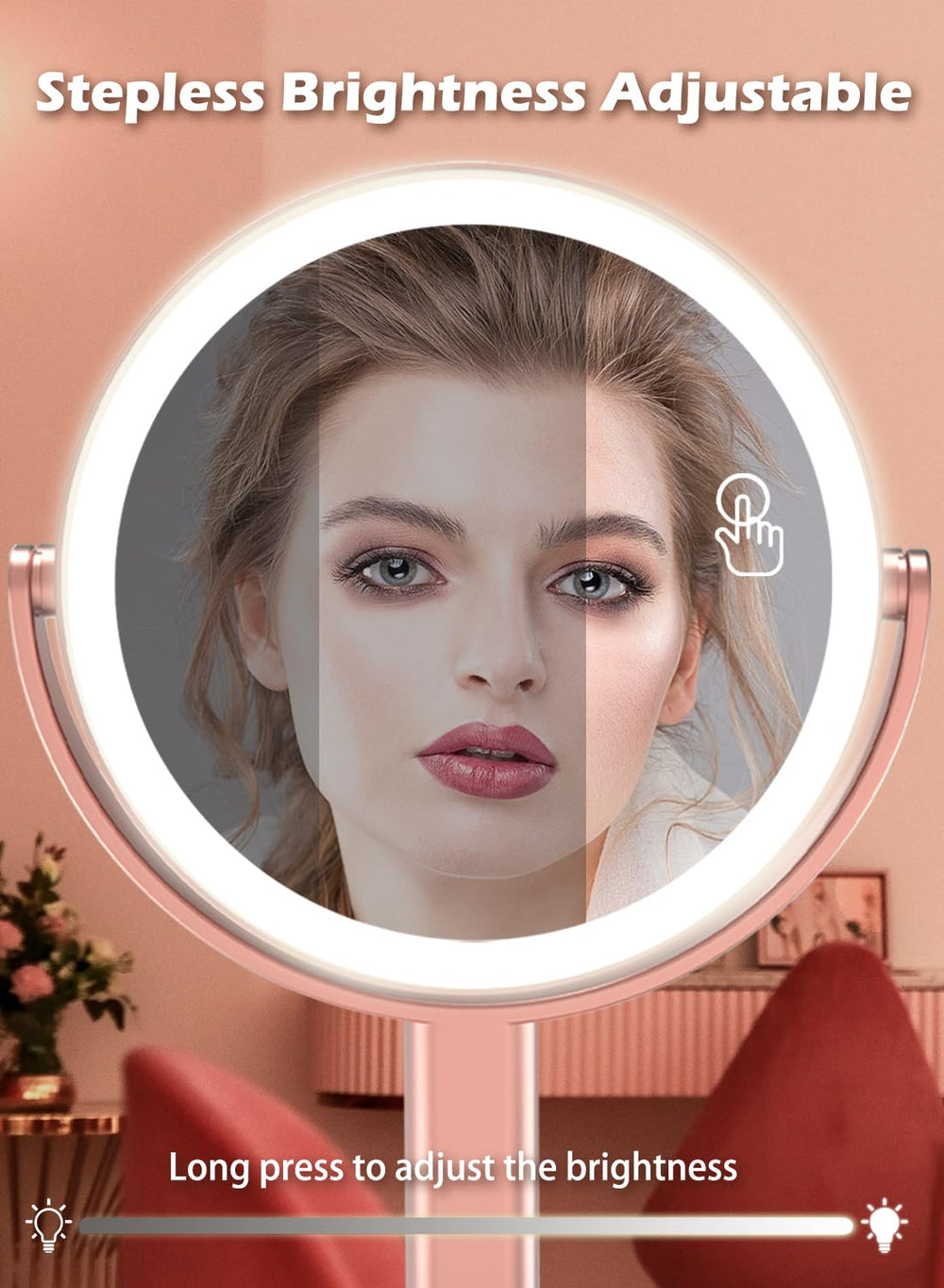 FERXIDI rose-gold finish adds chic vanity style to your setup
