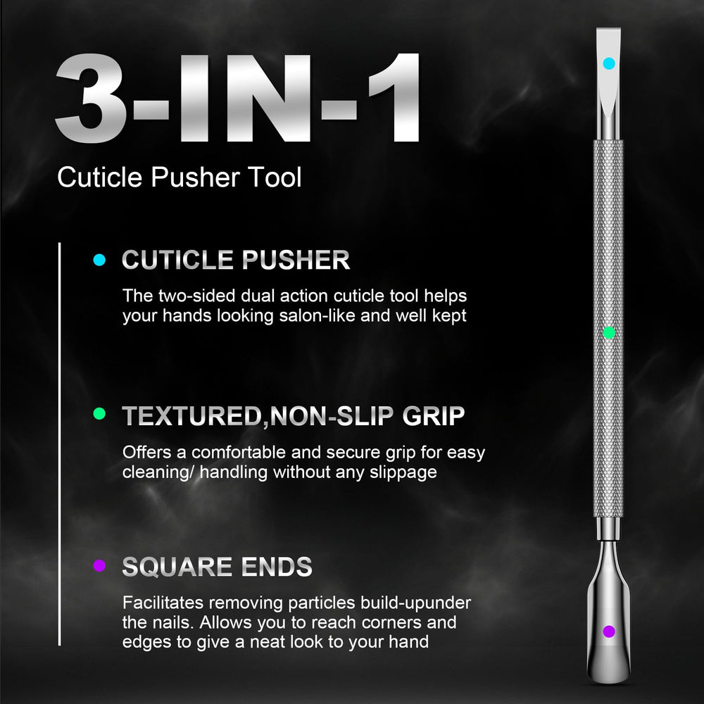 FERYES dual-sided cuticle tool with ergonomic design for precise manicures.