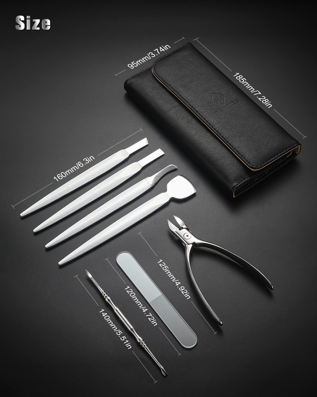 FERYES glass nail file for preventing peeling and smooth finish