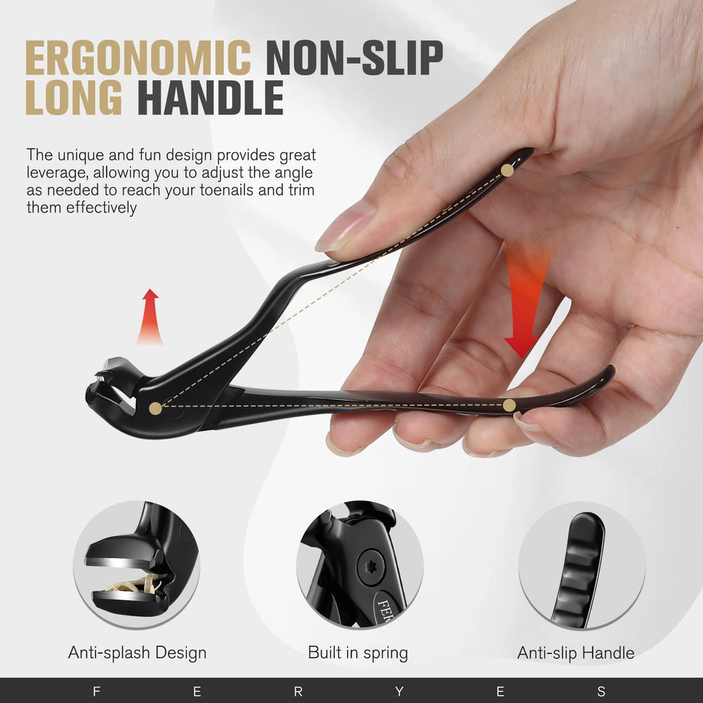 FERYES non-slip grip provides secure control during trimming tasks.