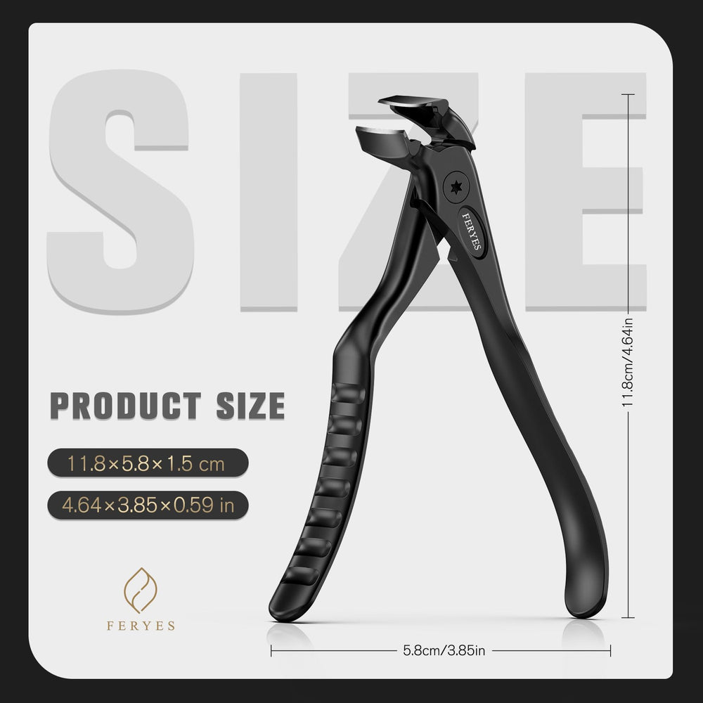 FERYES 0.6-inch jaw opening helps accommodate thick nails safely.