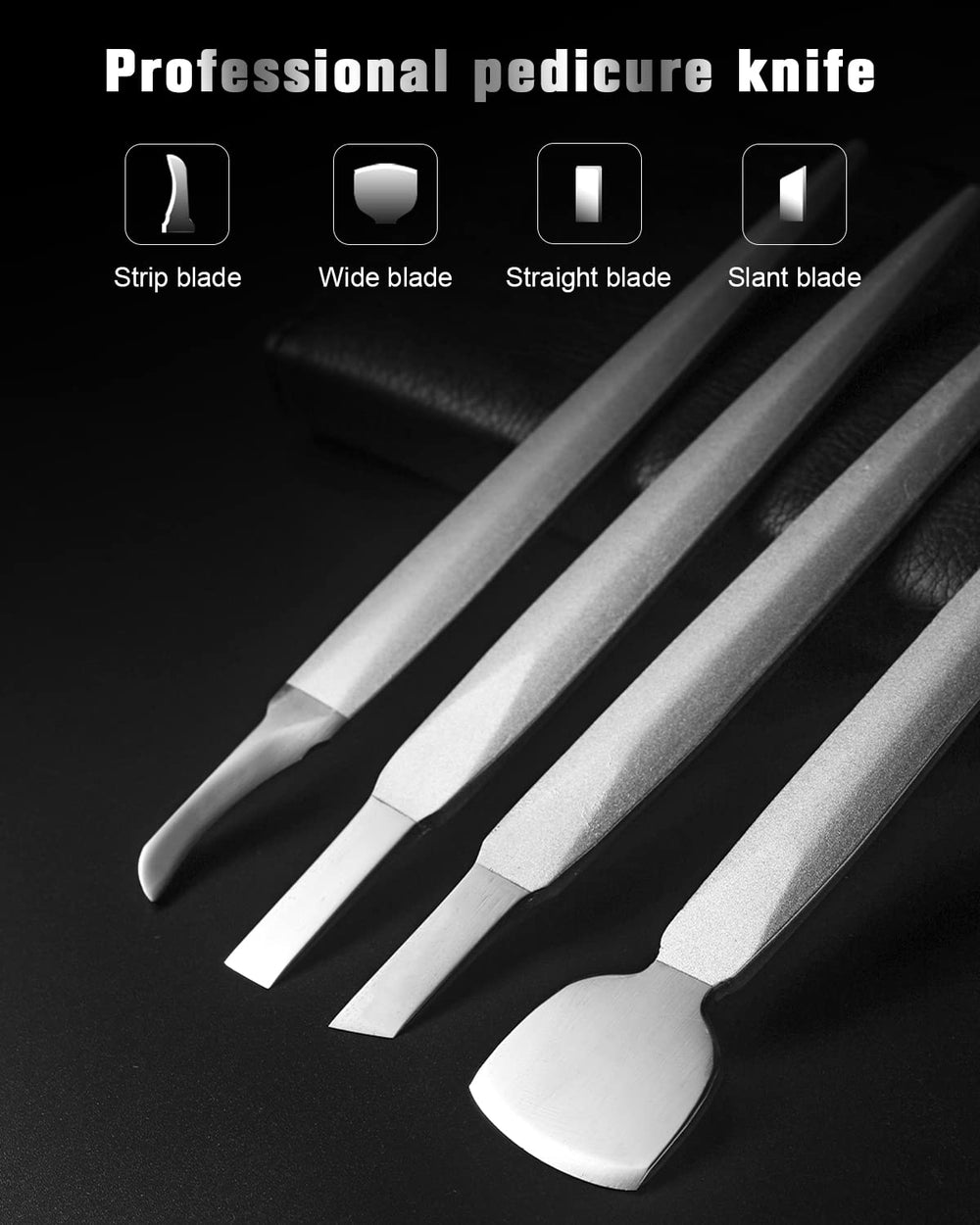 FERYES pedicure knife flat blade for versatile toenail grooming