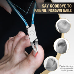 FERYES stainless steel toenail clipper showing professional-grade build for thick nails.