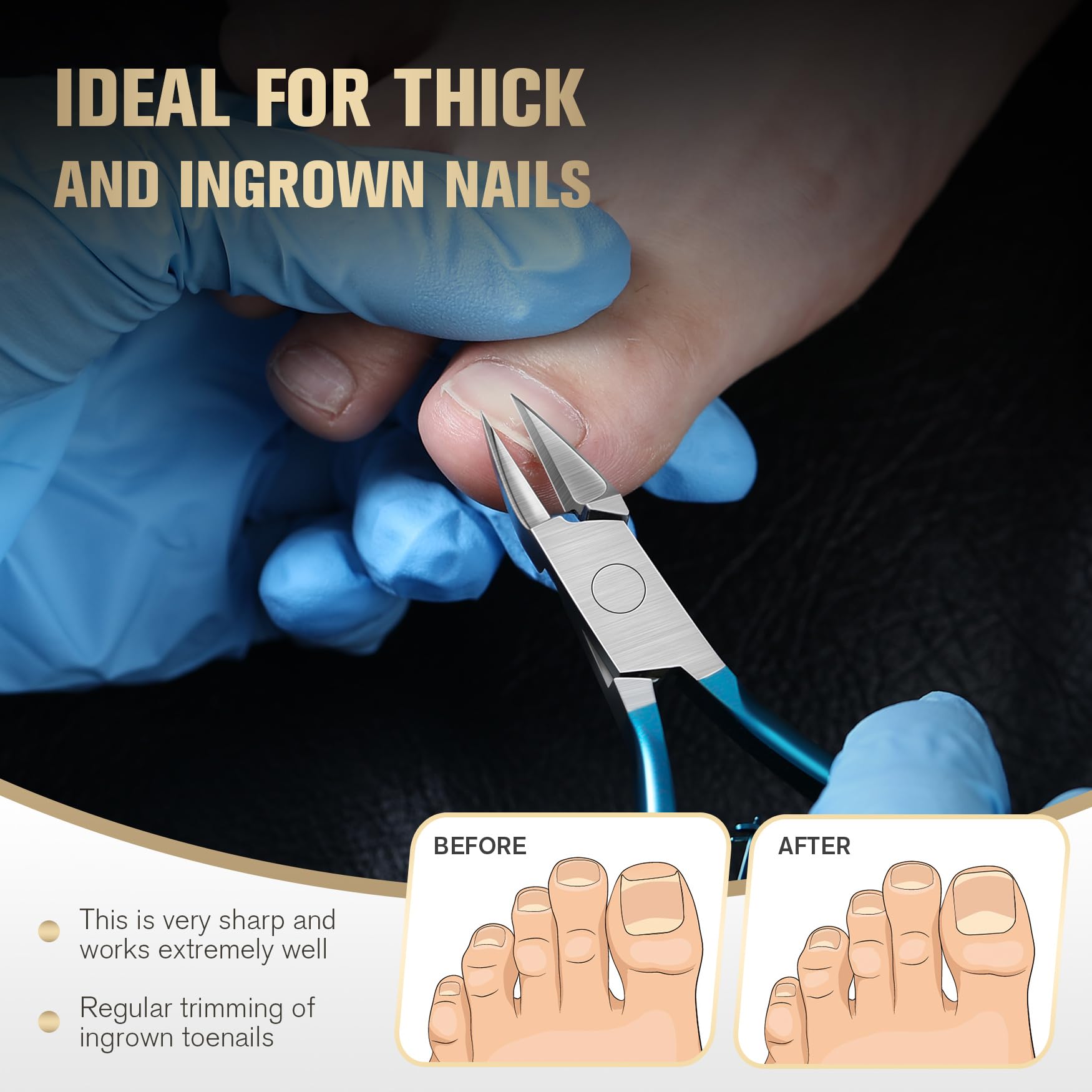 FERYES thick-nail clipper in action for durable, reliable performance.