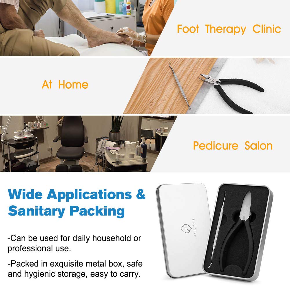 FERYES thick nails cutting edge closeup signals clean, precise thick-nail cuts.