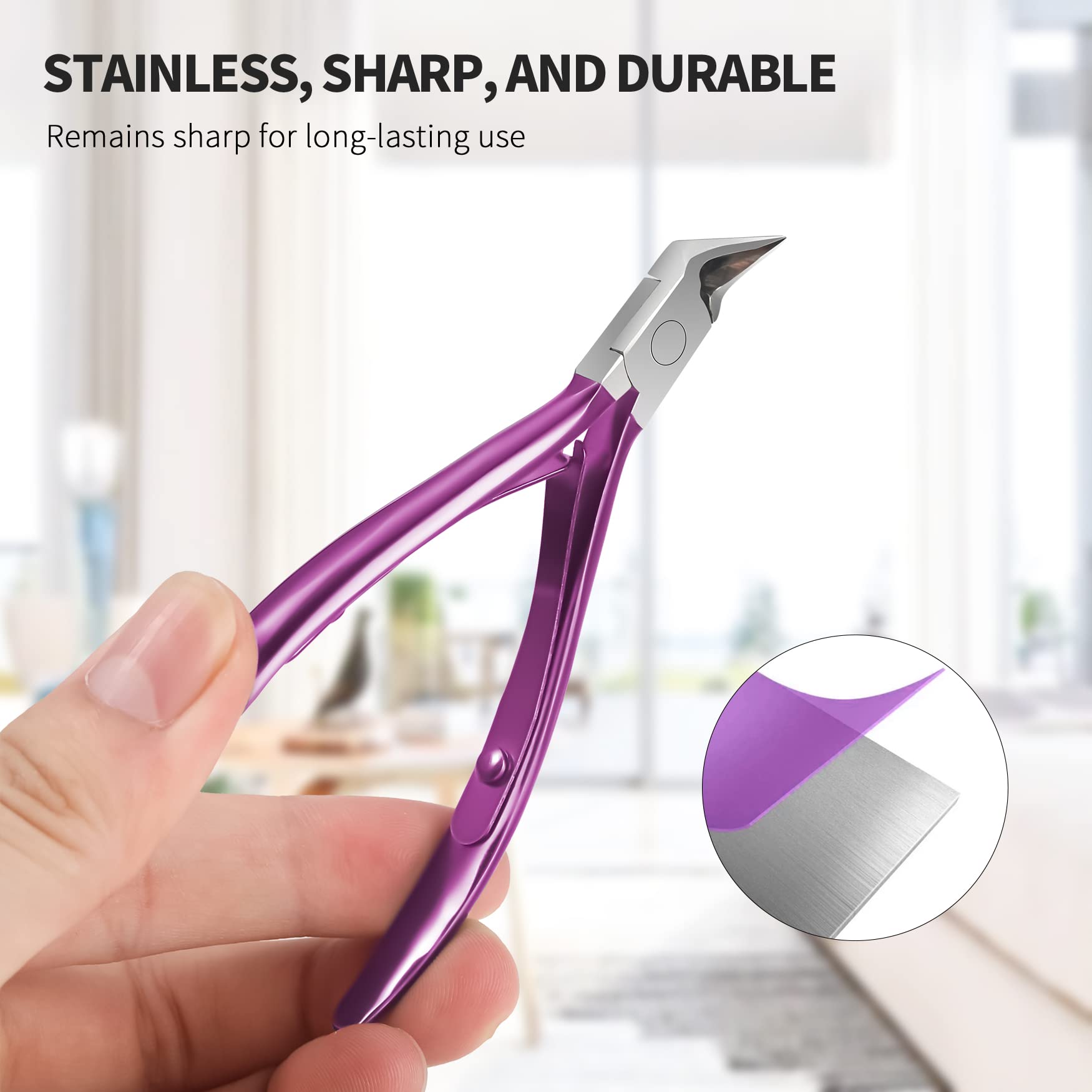 FERYES toenail clipper 3CR13 stainless steel durability and rust resistance.