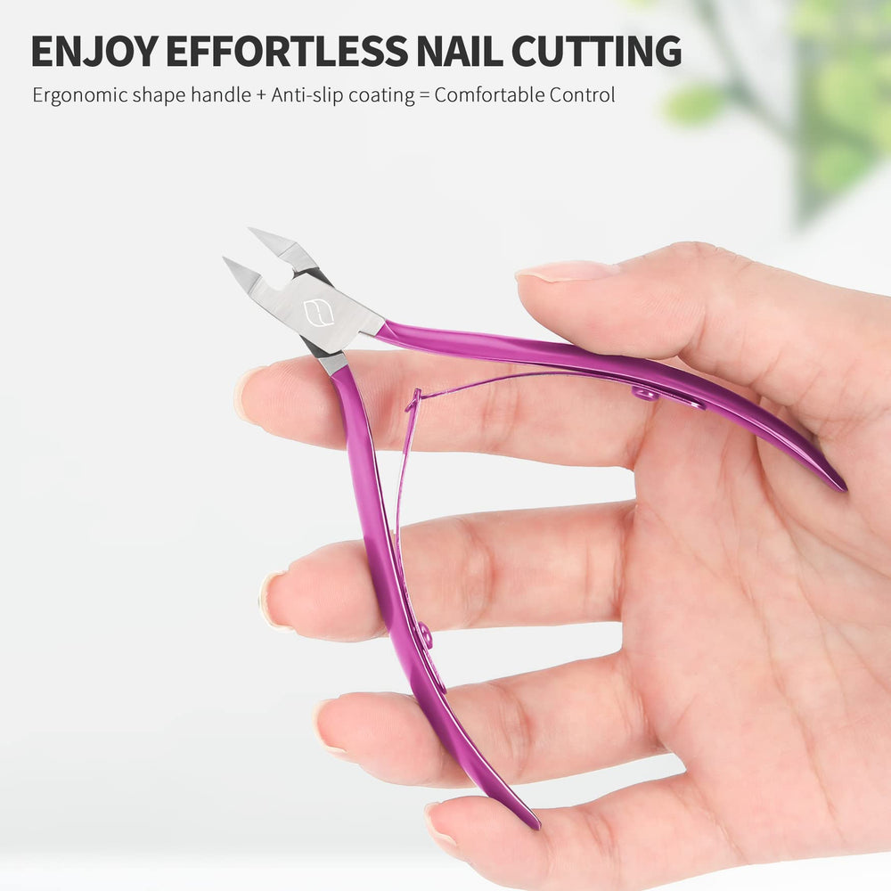 FERYES toenail clipper comfortable handle ergonomic grip for control.