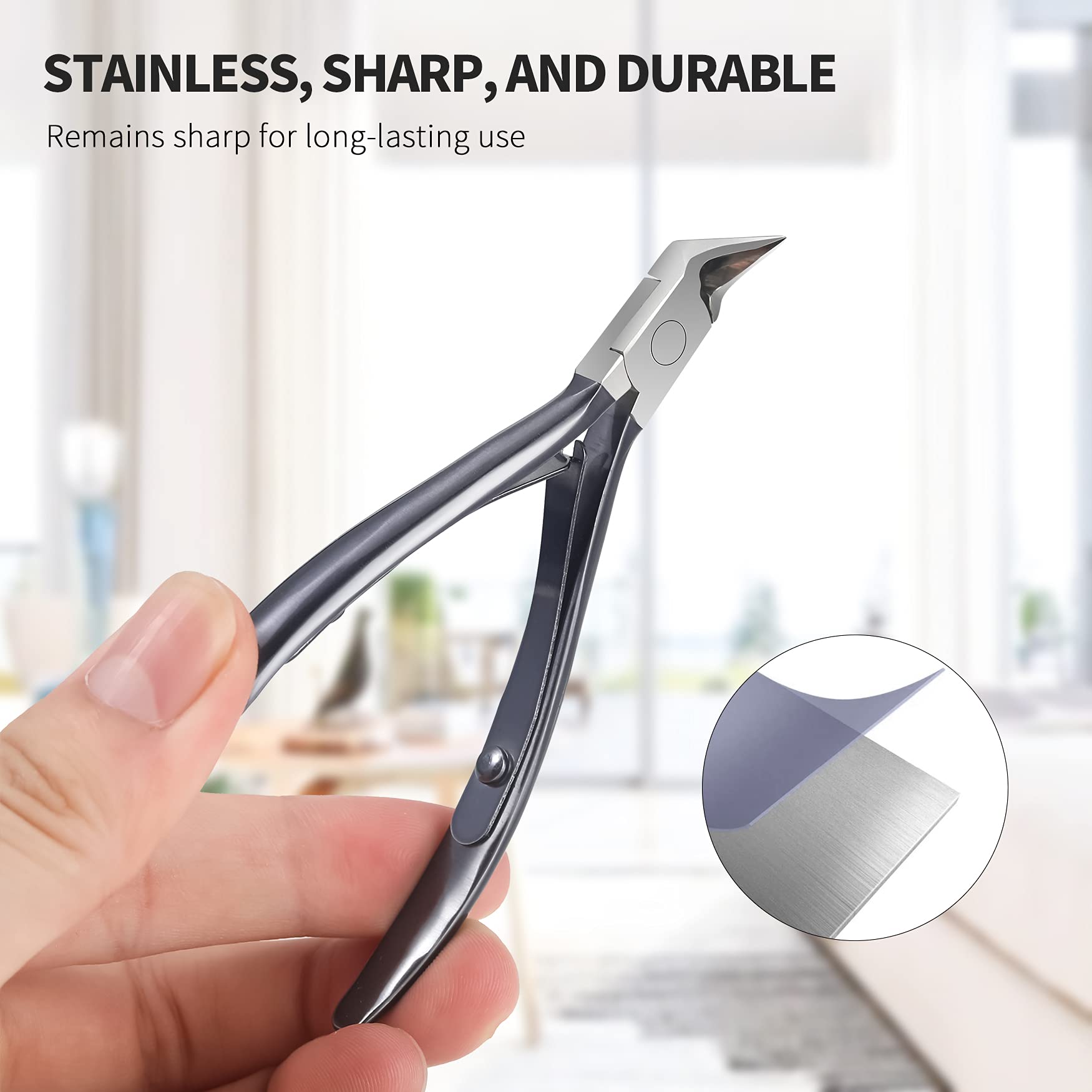 FERYES dark gray handle close-up shows comfortable grip