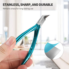 FERYES toenail clipper stainless steel construction highlights durability and sharpness.