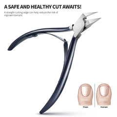 FERYES wide jaw toenail clipper opened view for thick nails