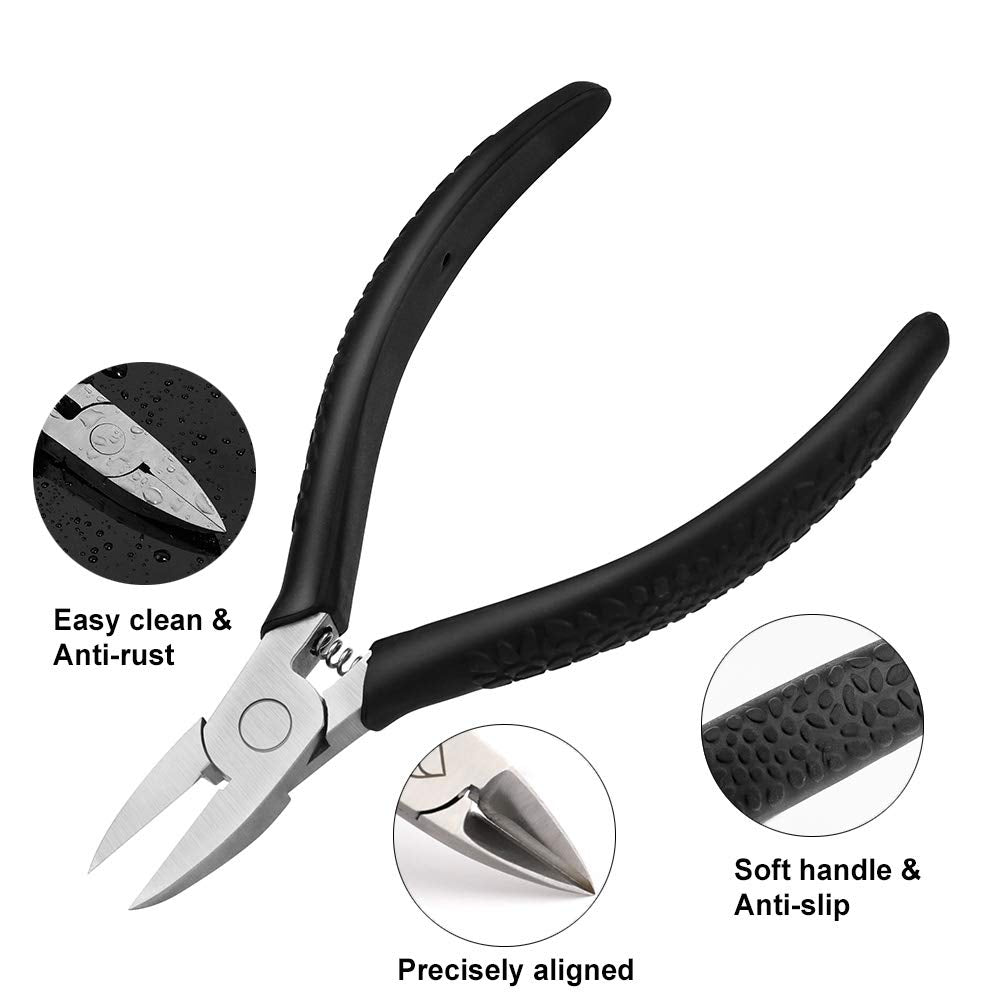 FERYES toenail lifter dual-ended closeup aids safe lifting during pedicure routines.