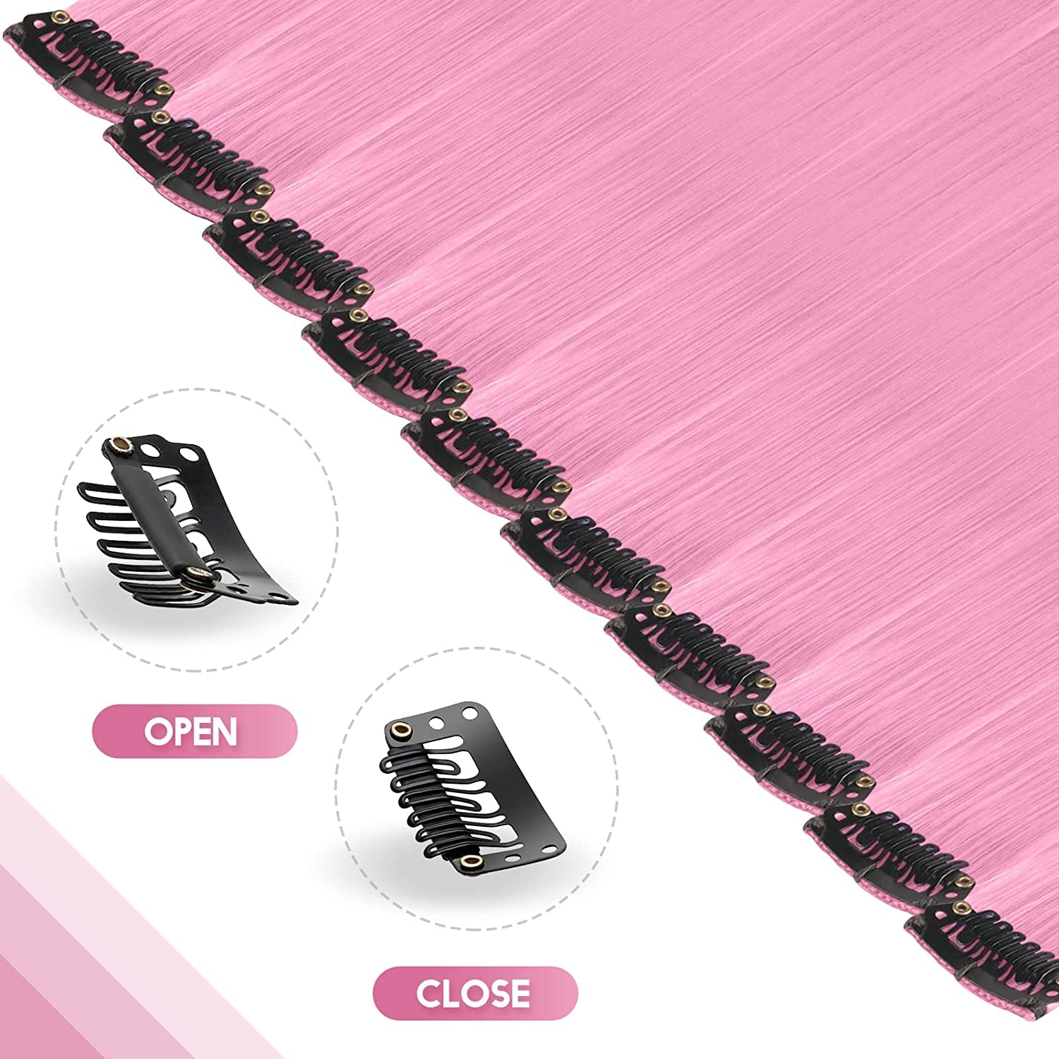 FESHFEN pink highlights provide vibrant color without chemical treatments