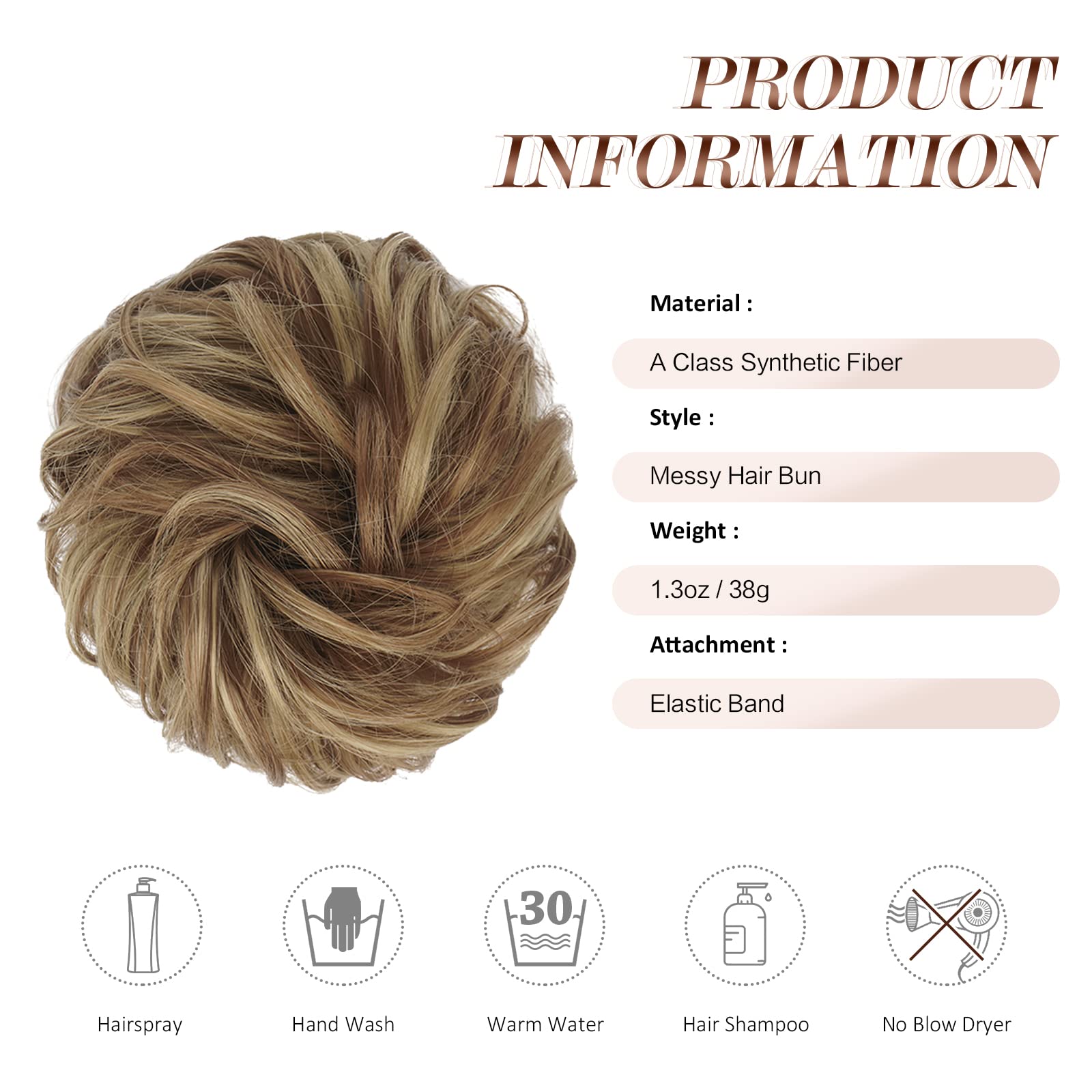 FESHFEN color options brown blonde shows realistic shade matching.
