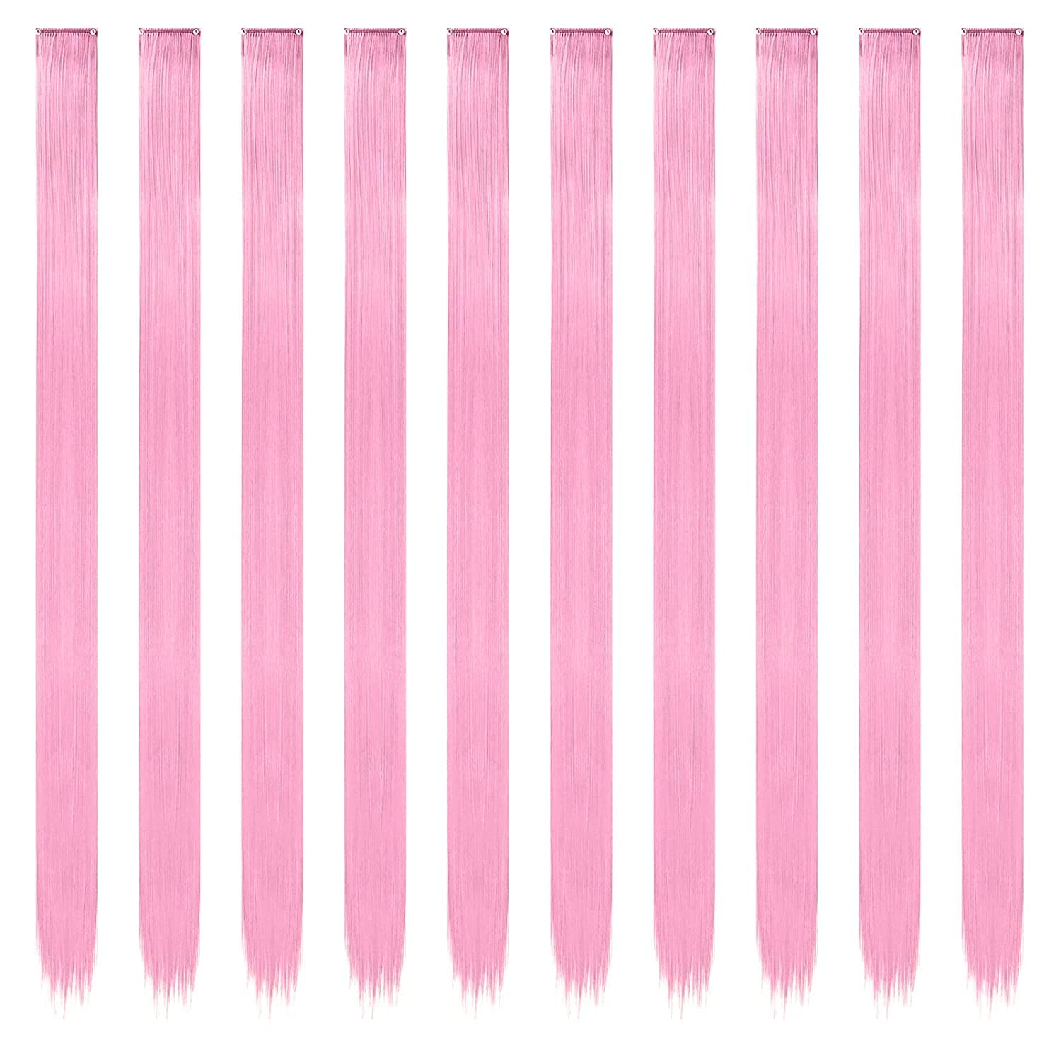 FESHFEN clip-in extensions with double-weft offer secure, easy attachment