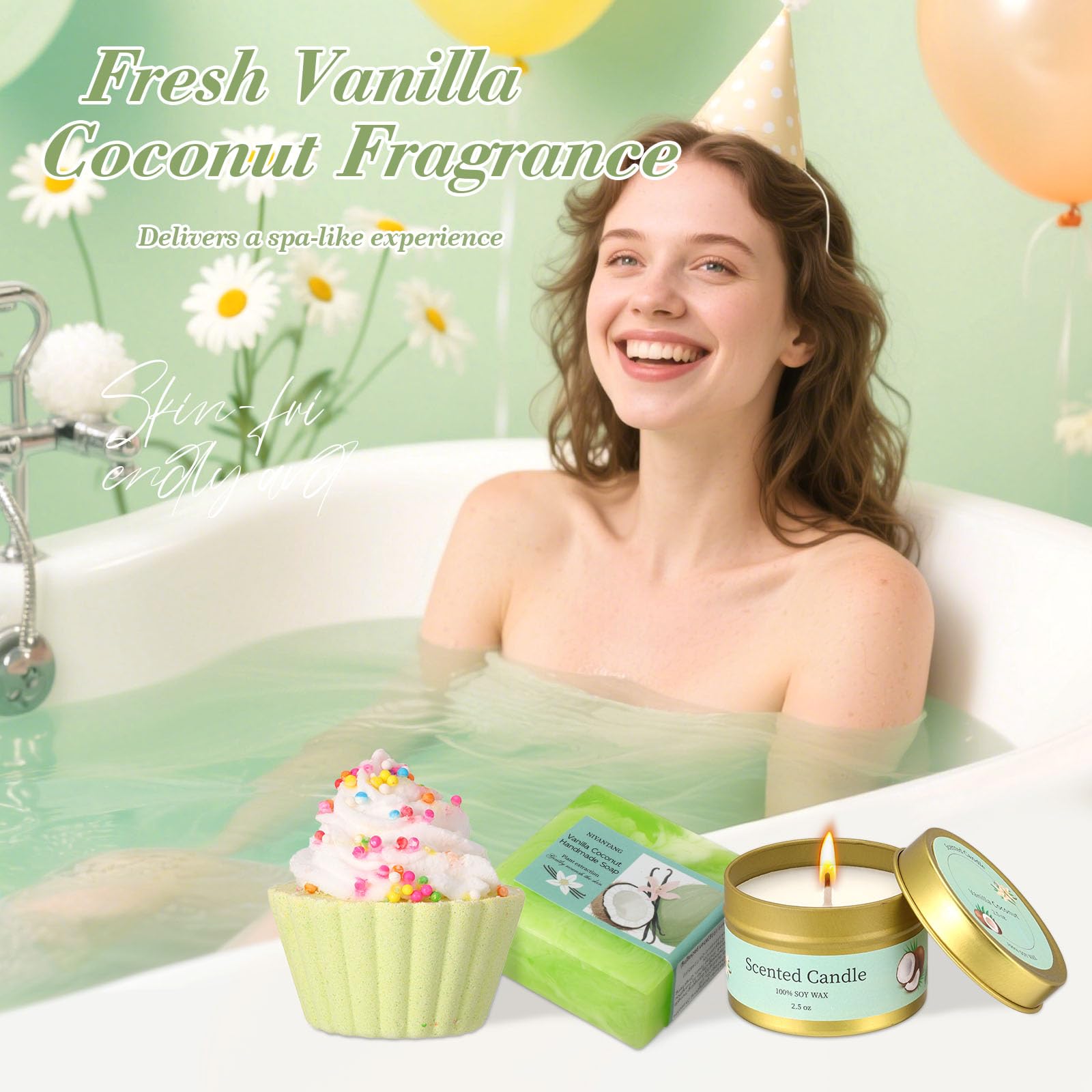 Fesveoke handmade soap vanilla coconut for nourishing cleansing moments.