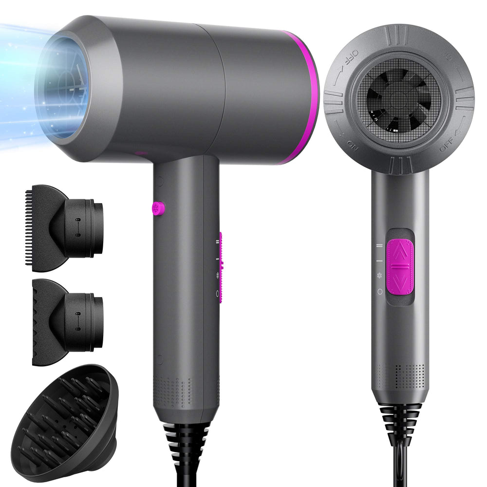 Fezax Ionic Hair Dryer 2000W front view delivering powerful airflow for quick, salon-like drying.