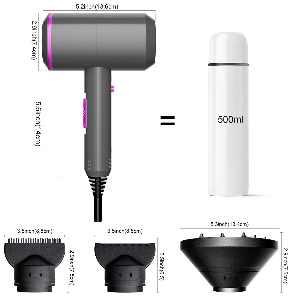 Fezax Ionic Hair Dryer diffuser attachment expands curling and gentle drying options.
