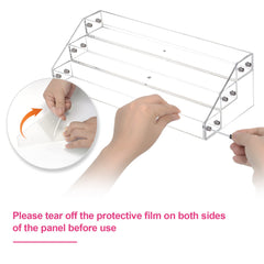 FFowcye acrylic display rack closeup emphasizes crystal clarity and sturdiness