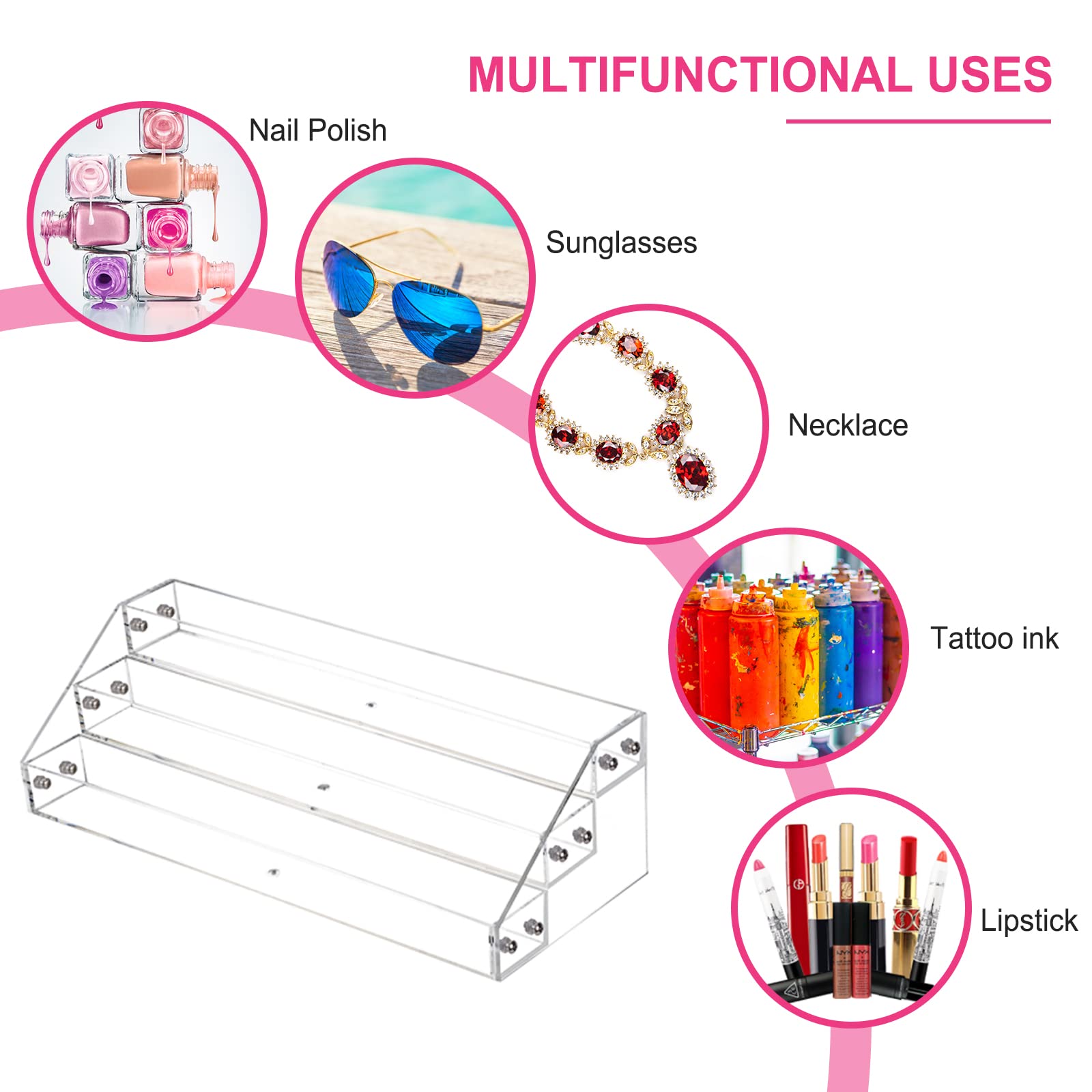 FFowcye display stand essential oils keeps bottles tidy and within reach