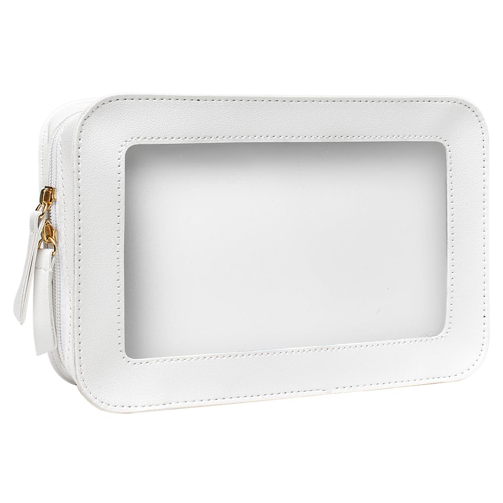 FFpaw clear makeup bag interior layout demonstrates organized compartments