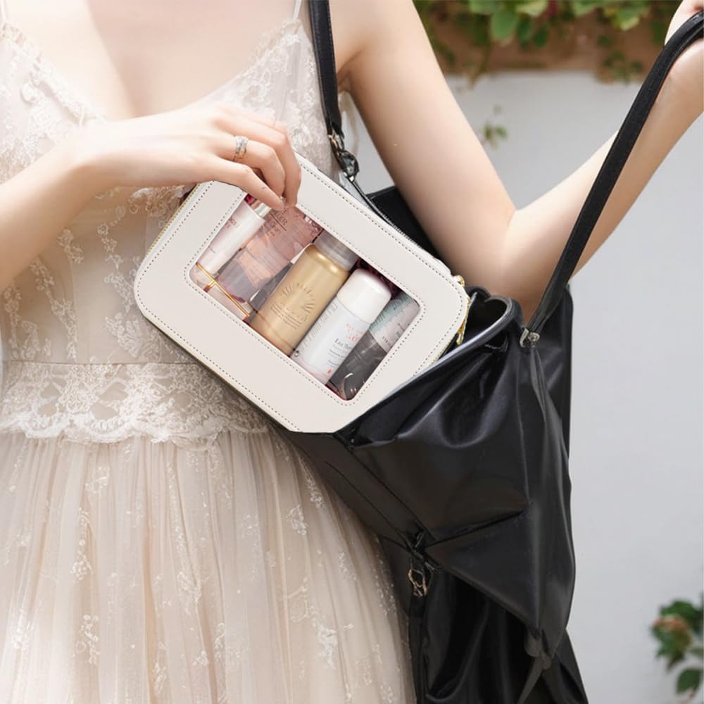 FFpaw travel clear makeup bag set durable stitching and zipper for lasting use