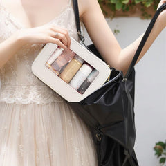 FFpaw travel clear makeup bag set durable stitching and zipper for lasting use