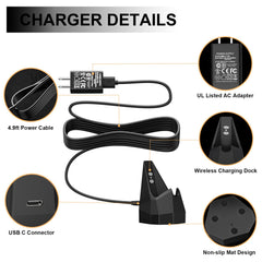 FGIEU charging dock in robust ABS/PC construction supports durable daily use.