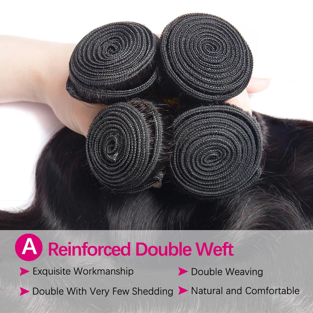 FHGD Body Wave Bundles 20-inch weft detail highlights durability and reduced shedding.