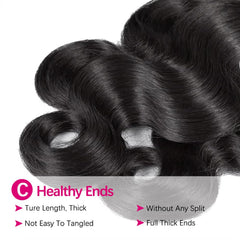 FHGD Body Wave Bundles 24-inch full-head view offers voluminous styling possibilities.
