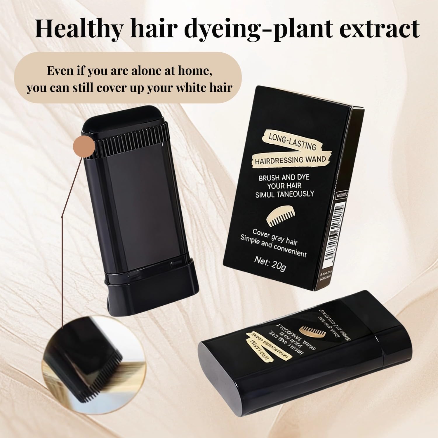 FHH Hair Dye Stick deposits pigment for natural-looking color with simple use.