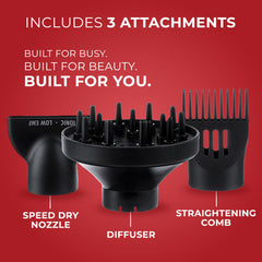 FHI Heat platform nano power attachments set including comb, concentrator, diffuser.