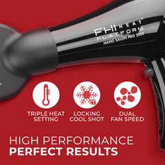 FHI Heat Platform Nano Power 2000 dryer side profile highlights balanced airflow.