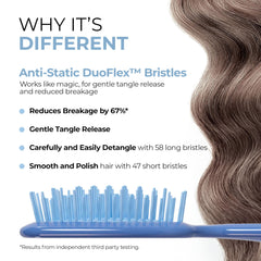 UNbrush features 58 long bristles for easier detangling on thick hair