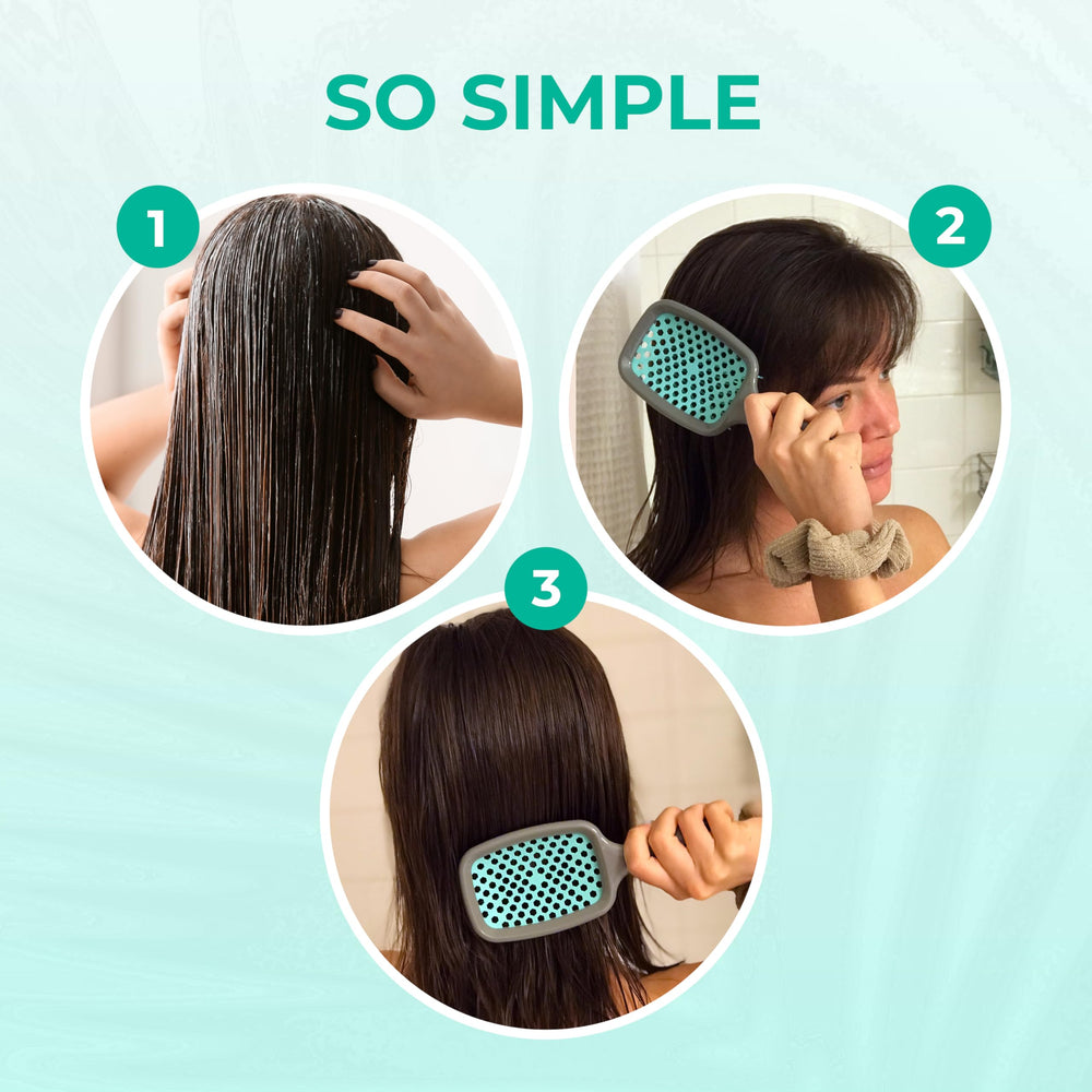 FHI Heat UNbrush all hair types use case shows suitability for curly, straight, and fine hair.