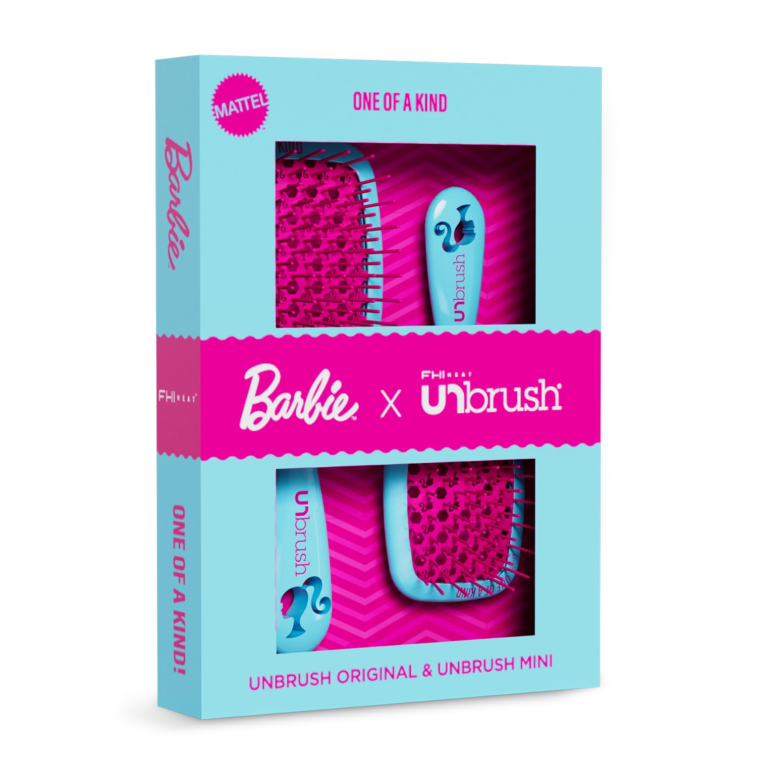 Barbie UNbrush Mini Brush features 47 long bristles for fast detangling and smoothing.