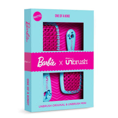 Barbie UNbrush Mini Brush features 47 long bristles for fast detangling and smoothing.