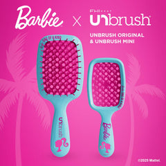 Wet and dry hair compatible Barbie UNbrush Original brushes for versatile styling.
